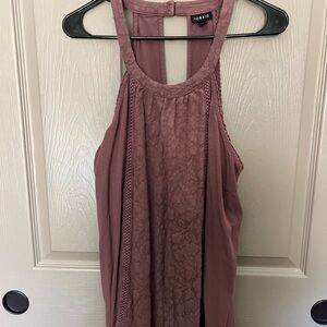 Torrid Mauve Lace Detail Tank Top